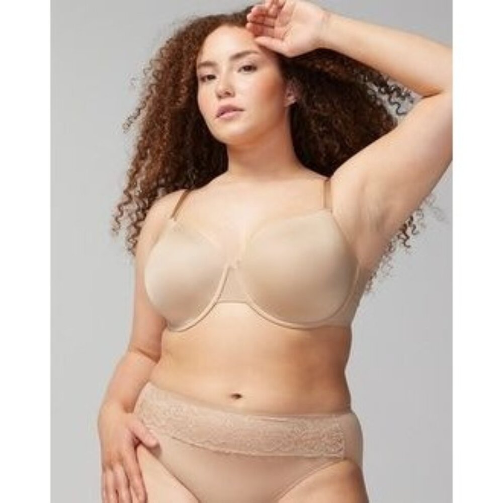 SOMA Bra Womens 42C Vanishing 360 Perfect Coverage Underwire Nude Beige Cream
